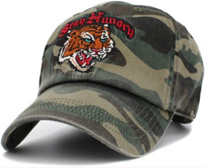 Stay Hungry Martial Arts TIger Camo Cotton Adjustable Cap Dad Hat by KB Ethos