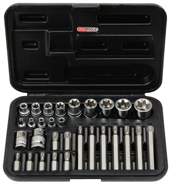 KS Tools Torx Tx-SteckschlüSsel- Und Bit-Adapter-Satz, 30-Tlg. Nusskasten-image