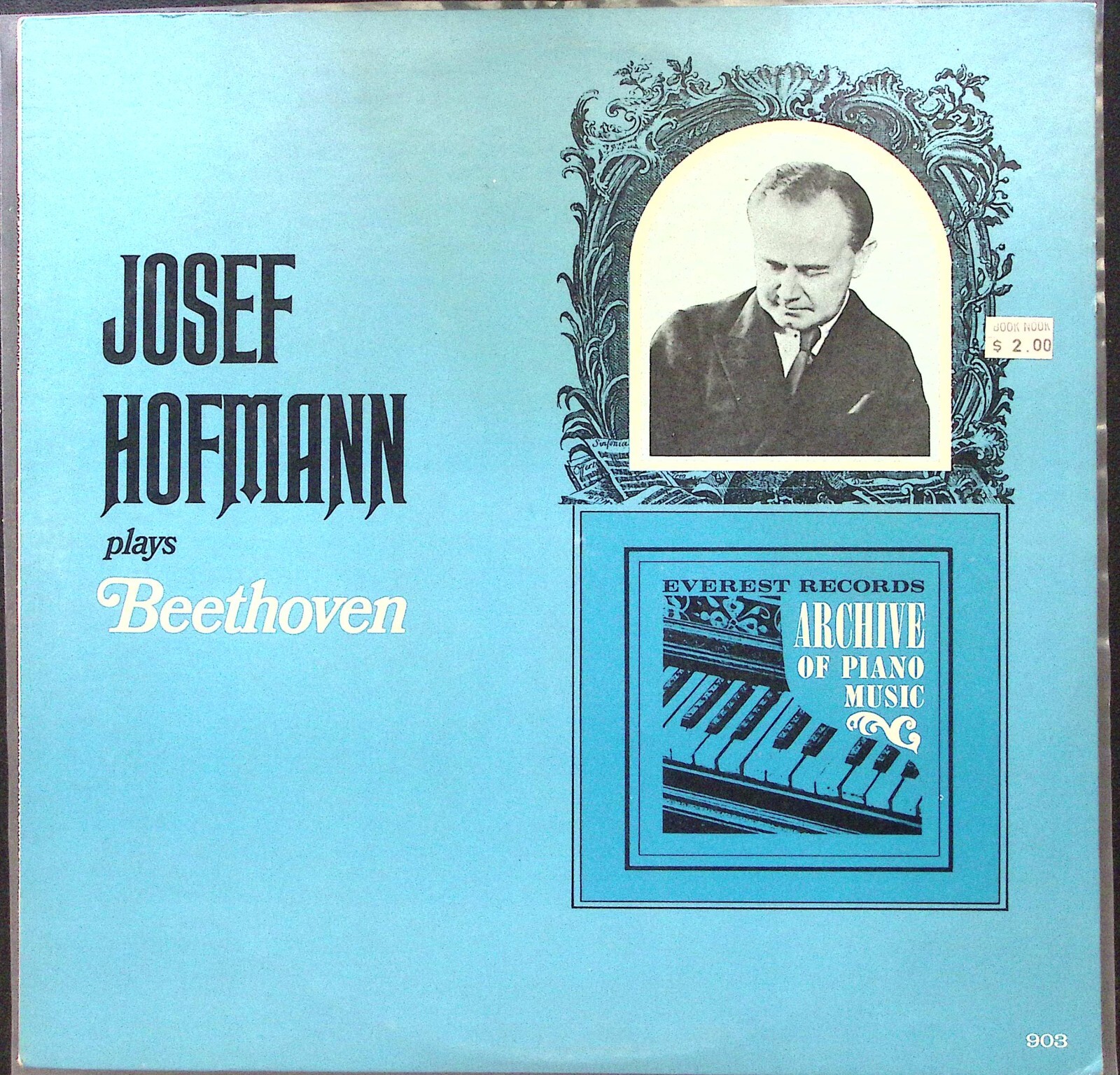 JOSEF HOFMANN  PLAYS BEETHOVEN  EVEREST RECORDS  EXCELLENT  VINYL LP 181-31