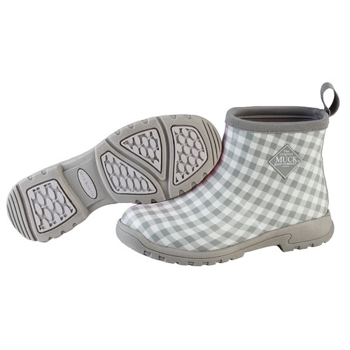 Muck Boots Breezy Ankle Insulated Rain Boot for Lady -Gray Gingham FREE POSTAGE - Picture 6 of 8