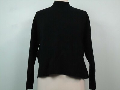 H&M Women's Black Turtleneck Jumper Sweater Cotton Blend Size M - Main Image
