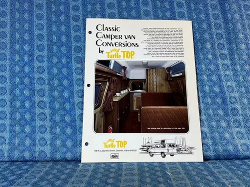1979 Turtle Top Classic Camper Van Conversion Original Sales Flyer Ford GM Dodge
