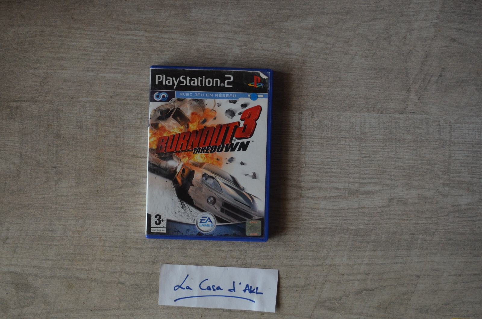 BURNOUT 3: TAKEDOWN (Sony PlayStation 2, 2004) Testé, fonctionne, CIB