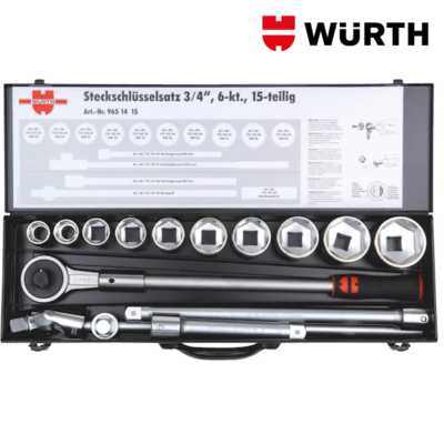 Chiavi A Bussola Set Würth Zebra 1/4 - 34 Pezzi Con Cricchetto, Prolunghe E Bits Per Fai Da Te Cassetta Attrezzi Completa - Foto 8