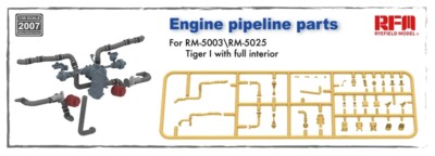 RYEFIELD MODEL RFM RM-2007 1/35 Engine Pipeline Parts For Tiger I w/Interior