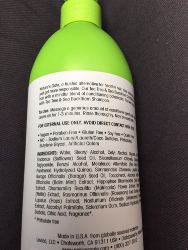Nature's Gate 18oz Tea Tree & Sea Buckthorn Conditioner Oily Hair Vegan - Picture 4 of 4