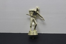 3 Gold Toned Plastic Pool Player Trophy Toppers