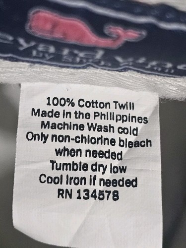 Vineyard Vines Cotton Club Pants 34x30 Pure White Slash Pockets - Picture 10 of 11