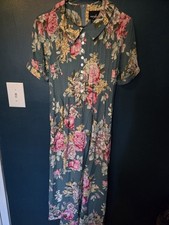 Positive Attitude Vintage Floral Dress Tradwife Cottage Core Size 8 Whimsy Soft