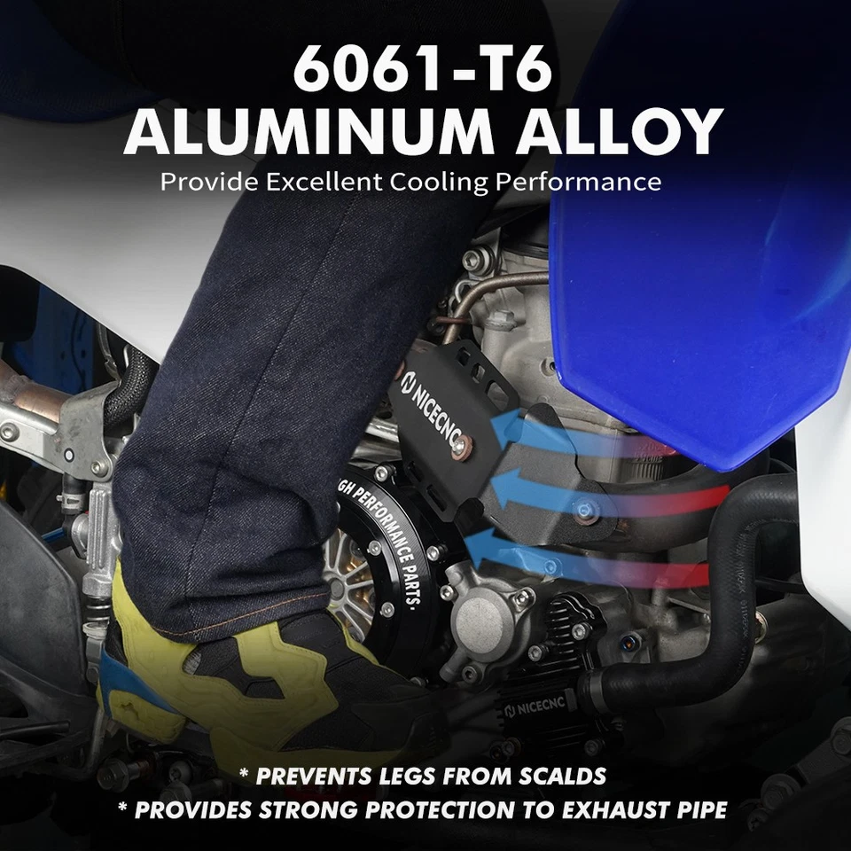 For YAMAHA YFZ450R Aluminum Muffler Mid Pipe Heat Shield Protection 2009-2023 - Image 2 of 4