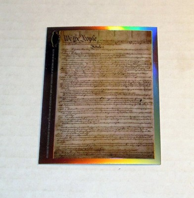 2006 Topps Chrome United States Constitution Refractor Header Card