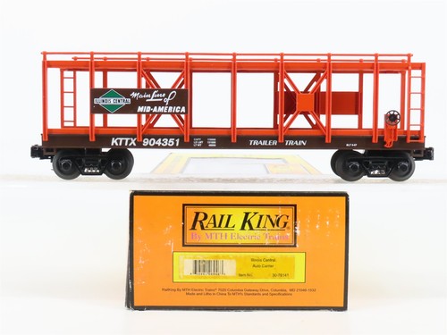 Calibre O 3 rieles MTH 30-76141 IC Illinois Central Auto Carrier #904351  | Zustand: Used
