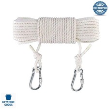 50 Ft Cotton Clothesline  Portable, Heavy-Duty Laundry Line for Camping  Home