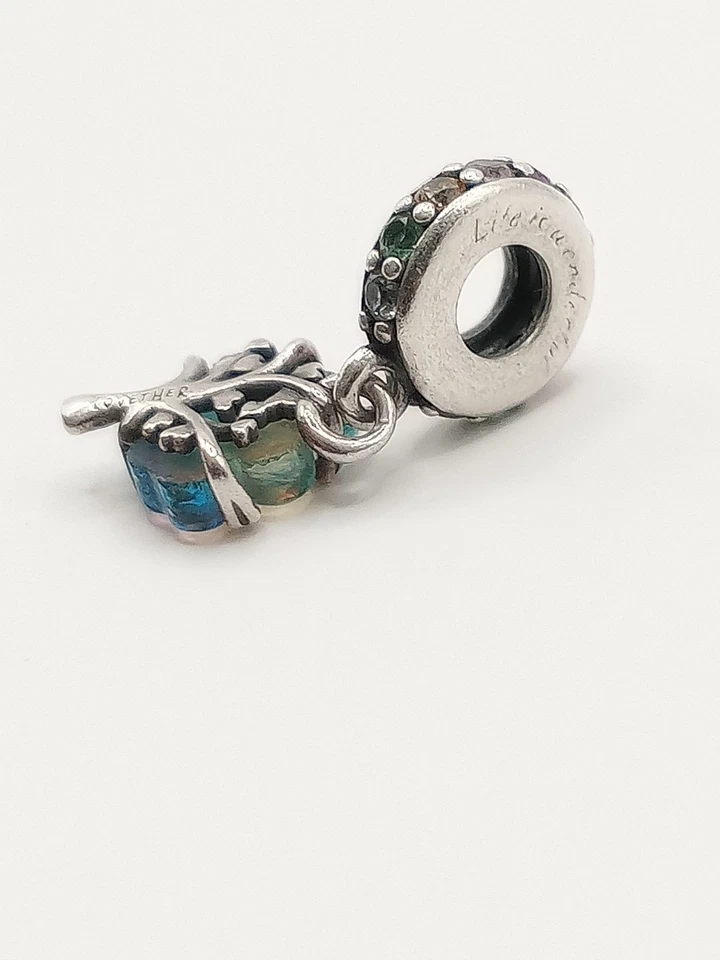 charm pandora originali s925 Ale X Bracciale Ciondolo Albero Della Vita Zirconi - Immagine 3 di 4