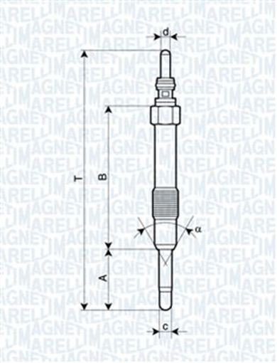 Fits MAGNETI MARELLI 062900014304 GLOW PLUG GN041=FE.15959 1,9JTD,2,4JTD BRAVO,