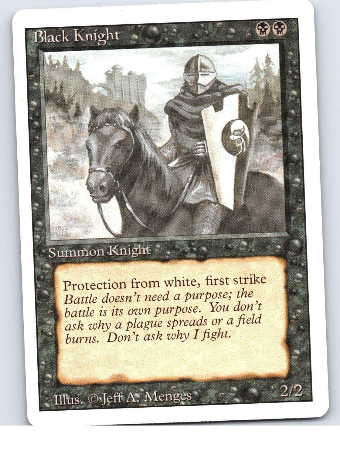 Black Knight Uncommon Revised Edition Magic: The Gathering Near Mint