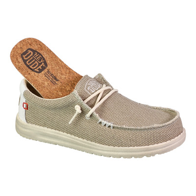 Hey Dude Schuhe Wally Braided 40003-1LB off White Beige Herren Mokassin