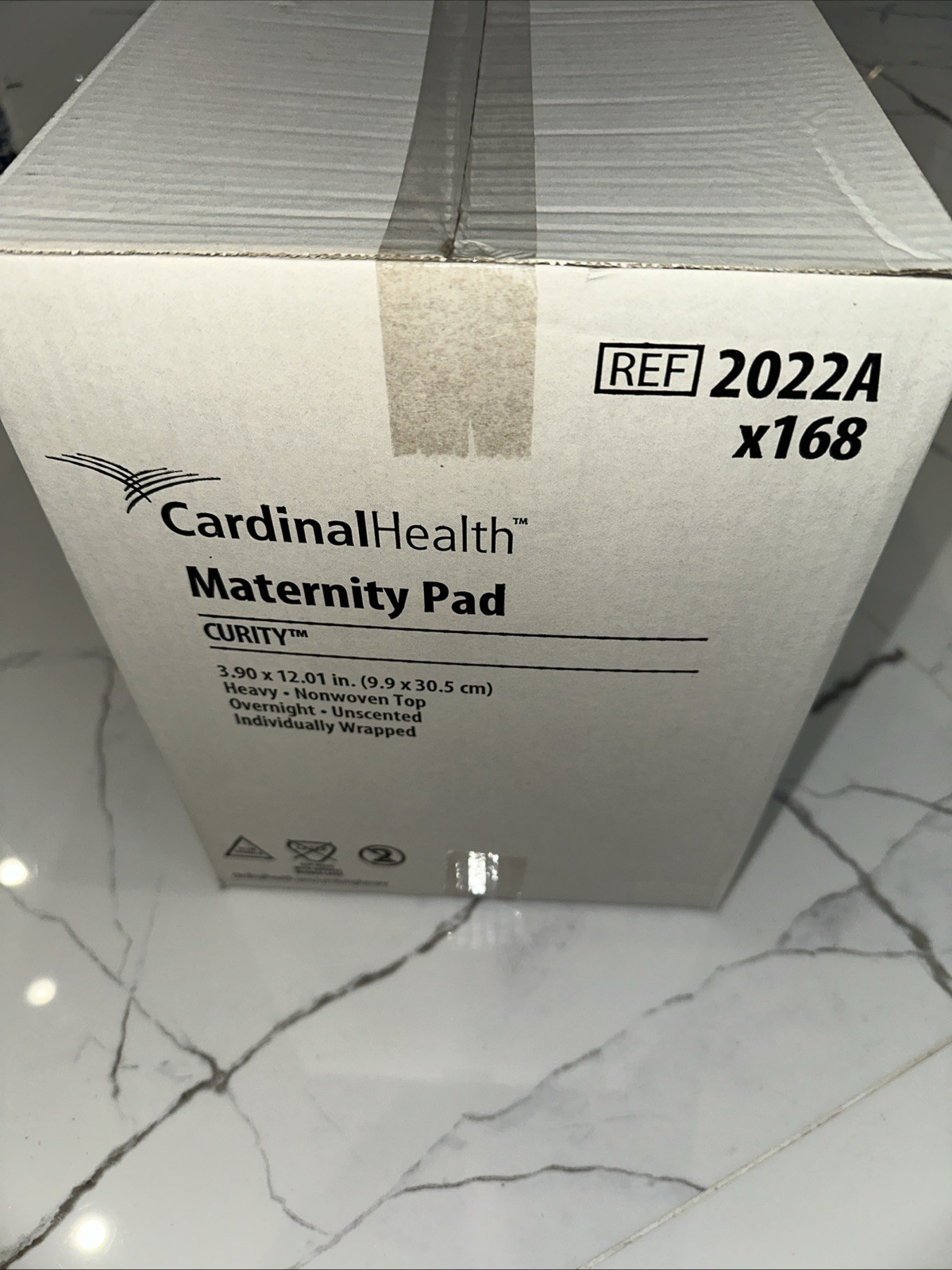 Cardinal Health Maternity Pads Curity Heavy Top Overnight Unscented(Box)