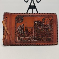 Vintage Embossed Leather Scrapbook Photo Album