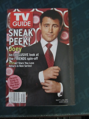 #ad TV Guide August 2004 Friends Matt LeBlanc Joey New York No Label $19.99
