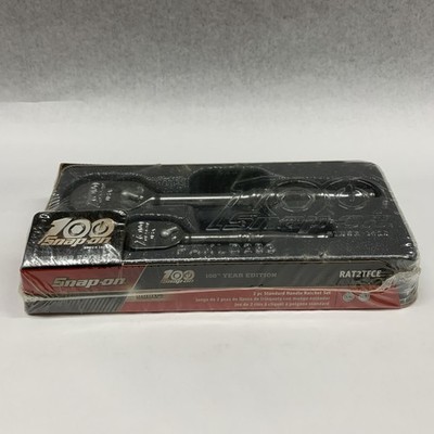 Snap On Tools RAT2TFCE NEW RARE 2 Piece 100Th Aniv Chrome Ratchet Set SEALED