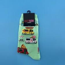 Hot Sox Women’s Food Truck Crew Socks Ice Cream Pizza Taco Size 9–11 New