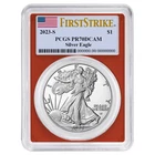 2023-S Proof $1 American Silver Eagle PCGS PR70DCAM FS Flag Label Red Frame