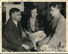 1935 Press Photo A. A. Troyanovsky, Soviet Ambassador with his wife and son