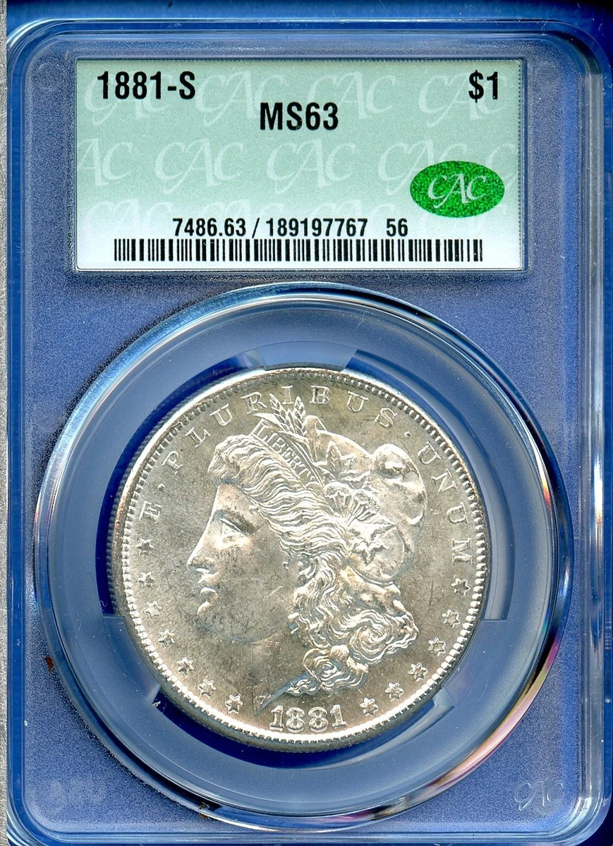 1881年 モルガン・ダラー $1 MS 63 MS 63 Graded 1881 Year Morgan US Dollars (1878-1921) for sale | eBay
