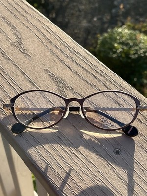 Akitto rad cat eye  brown gold  titanium frame 51x15 New