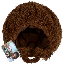 Bob Ross Wig & Beard Set 🎨🤣 Funny Afro Costume Hair Halloween Party Gag Gift