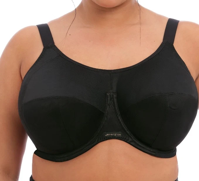 Nuevo con etiquetas Sujetador deportivo Elomi Energise con aros EL8041 negro para mujer TALLA 34K Foto 4 de 4