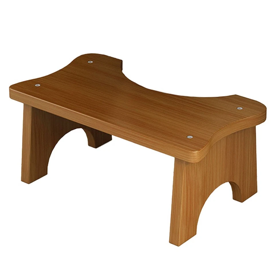 Safe and For Comfortable Wooden Toilet Stool with Space Efficient Design - Image 2 of 4