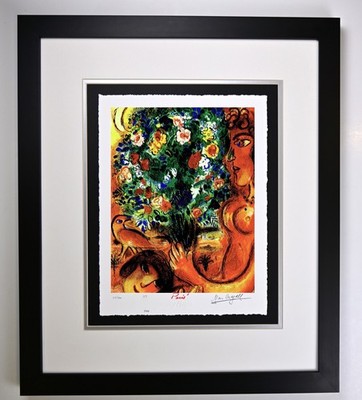 ''Nice et La Cote D'Azur'' by Marc Chagall, Framed Art