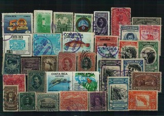 Costa Rica Briefmarken 1 Steckkarte gestempelt