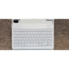 Light Blue Bluetooth Keyboard Tablet Case Folio Cover USB-C Rechargeable