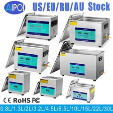 AIPOI 30L Ultrasonic Cleaner Cleaning Equipment Liter Industry Heated W/ Timer