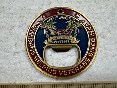 Key West Florida- VFW Post 3911 Challenge Coin Bottle Opener