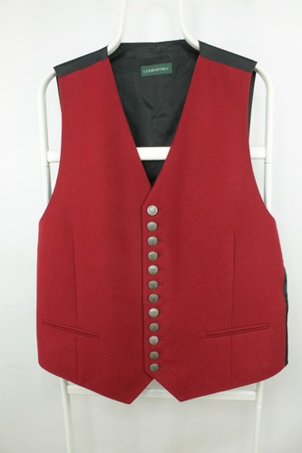 Lodenfrey, Lodenfrey Traditionally Red Wool Vest Waistcoat Men’s Size: 56 XL