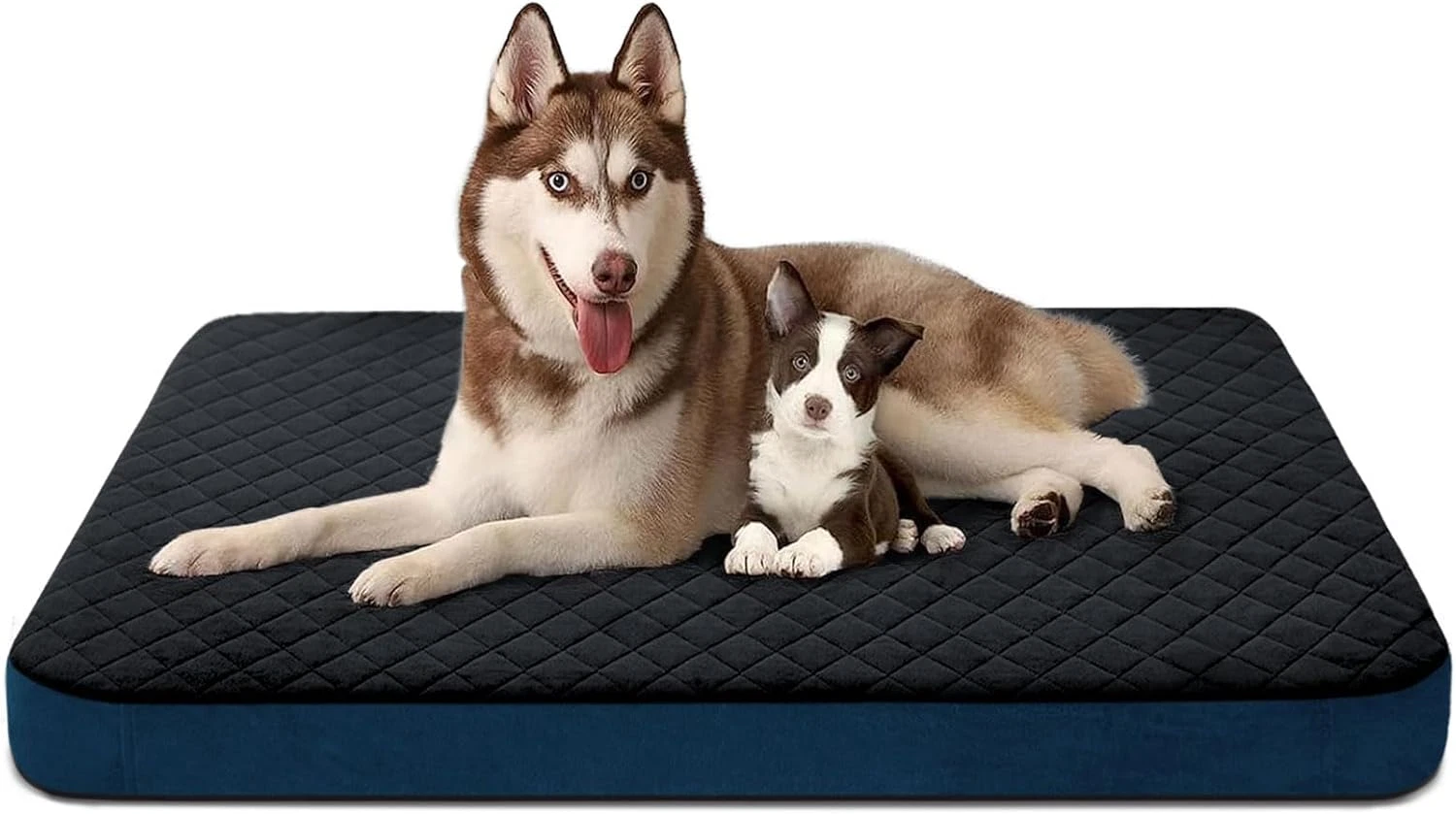 Extra Large Orthopedic Dog Bed, 47" Joint Relief, Washable Cover, Dark Grey