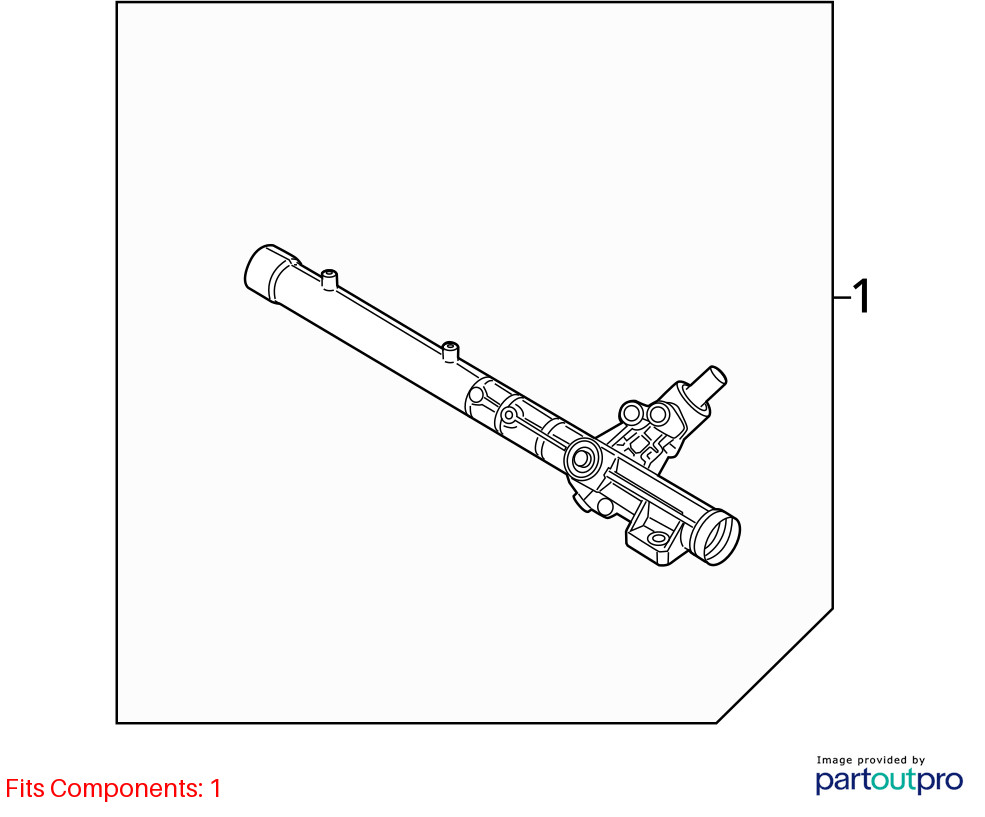 2008-2015 AUDI R8 AWD 5.2L FRONT POWER STEERING RACK & PINION ASSEMBLY OEM