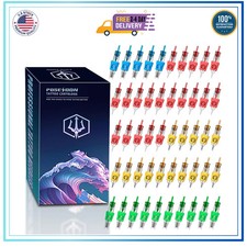 50Pcs Tattoo Cartridge Needles Assorted Sizes Membrane for Tattoo Pen Disposable