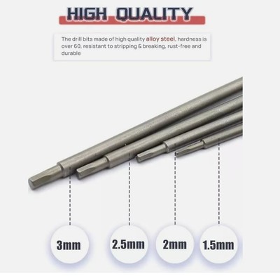 Hex Driver Bits for RC Cars Tool Set 1.5- 2.0- 2.5-3.0 mm Harden Steel US Seller