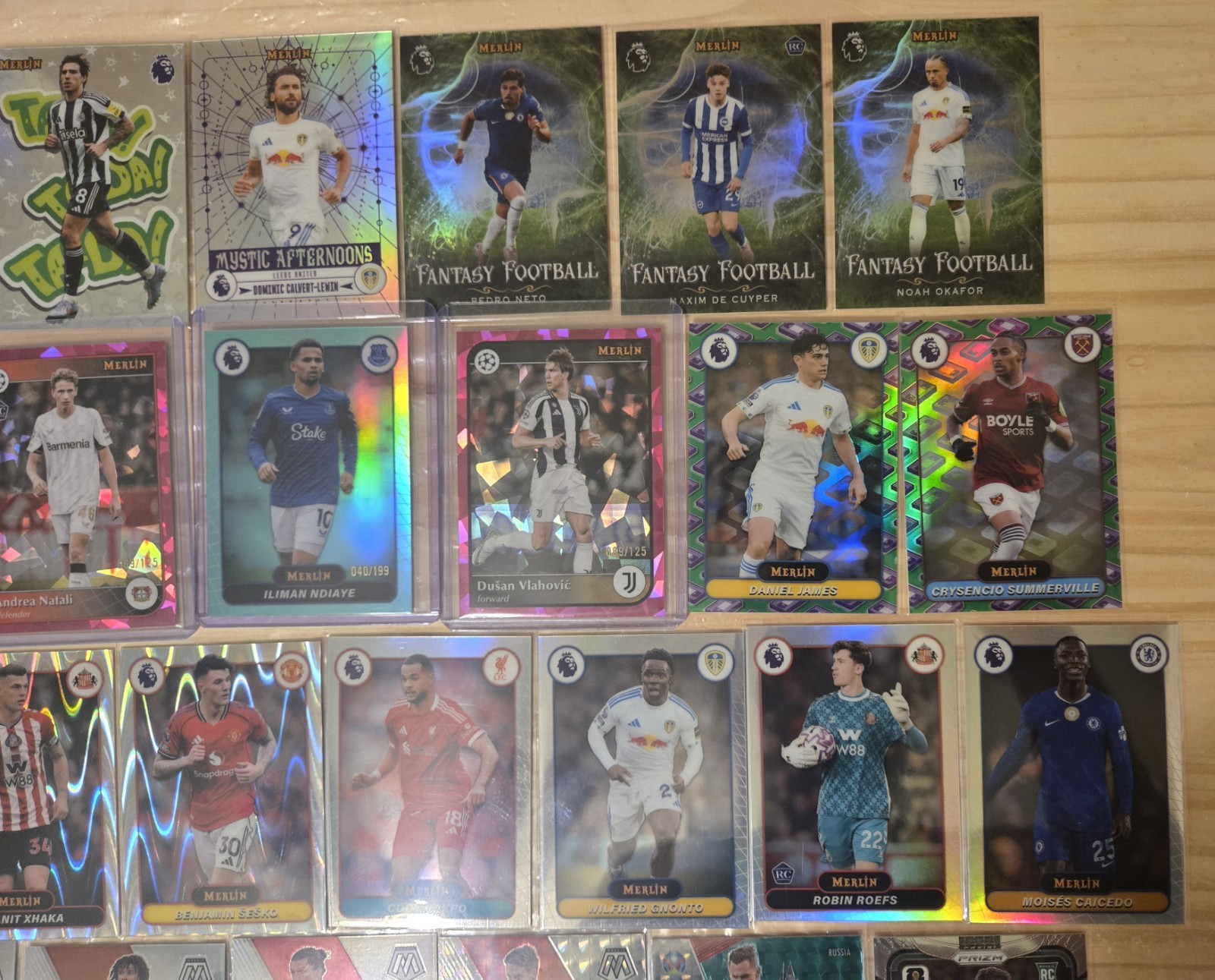 Lot Of 33 Topps Merlin Prizm Soccer #'d Parallel Natali Ndiaye Vlahovic Rookies  view 2