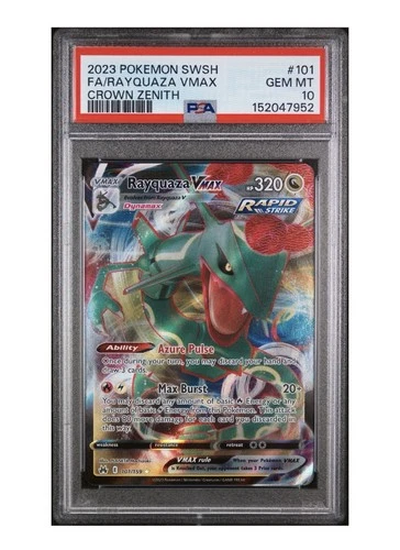 POKEMON ENGLISH SWSH  CROWN ZENITH #101 RAYQUAZA VMAX  PSA 10 🔥📈