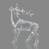 Hirsch Stehend Acryl Klar 16 Oder 13 Cm Dekofigur Formano 678263 Weihnachtsdeko