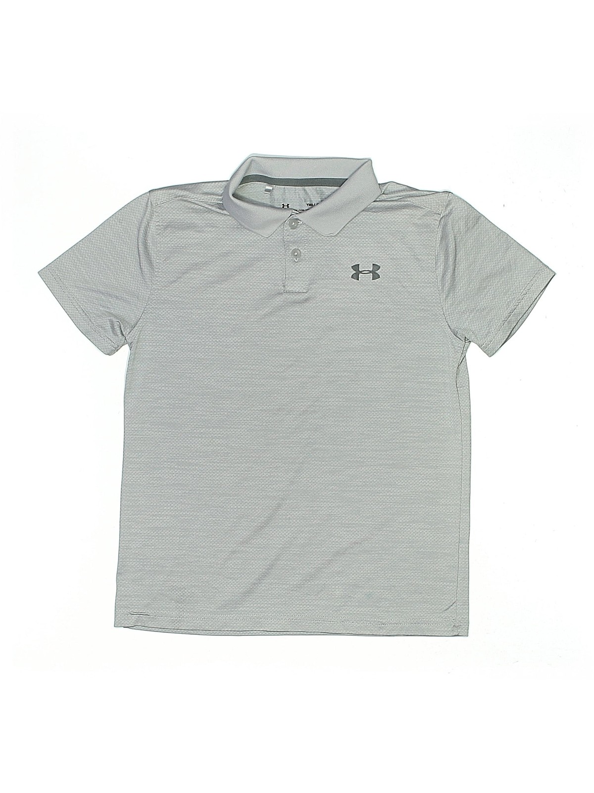 Under Armour Boys Silver Short Sleeve Polo M Youth