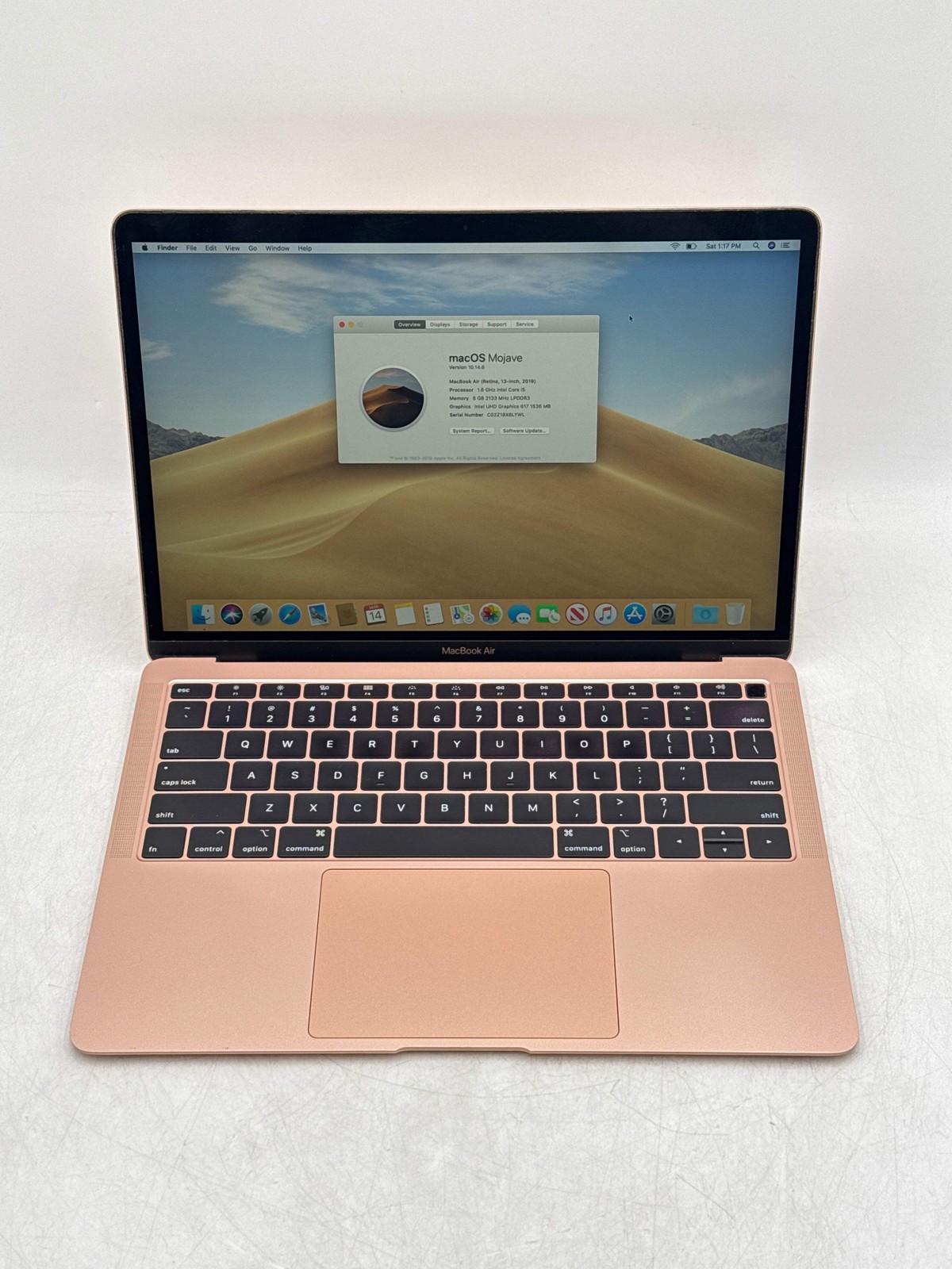 2019 Apple MacBook Air 13" A1932 1.6GHz Core i5 8GB RAM 128GB SSD - Rose Gold