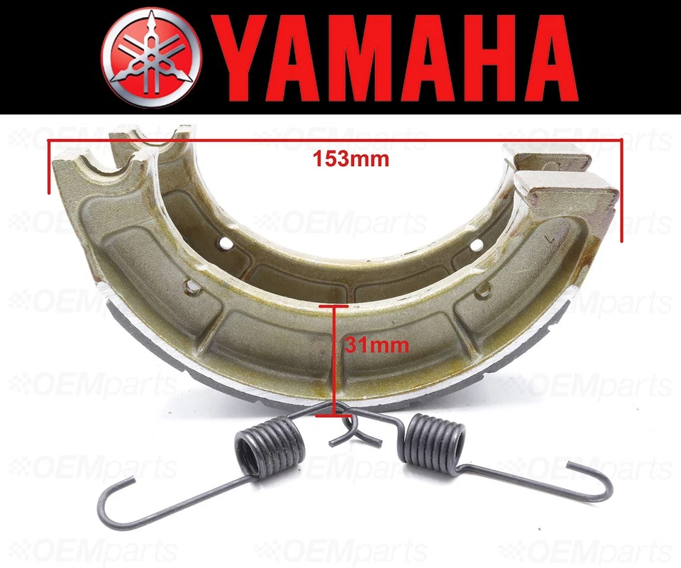 Set of (2) Yamaha Water Grooved REAR Brake Shoes and Springs #3BH-W253E-00-00 - Image 4 of 4