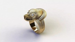 Authentic Ouroboros Snake Ring 14k Gold plated,925 Silver Art Deco Ring eseter day